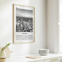 New Jersey Print Black and White No 6, New Jersey Wall Art, New Jersey Poster, New Jersey Photo, New Jersey Wall Décor, New Jersey Map