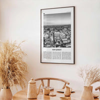 New Jersey Print Black and White No 6, New Jersey Wall Art, New Jersey Poster, New Jersey Photo, New Jersey Wall Décor, New Jersey Map