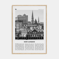 New London Travel B&W Poster