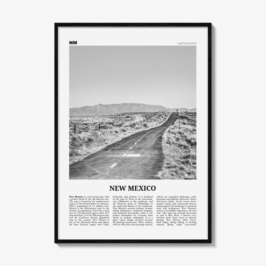 New Mexico Print Black and White No 1, New Mexico Wall Art, New Mexico Poster, New Mexico Photo, USA, United States, North America