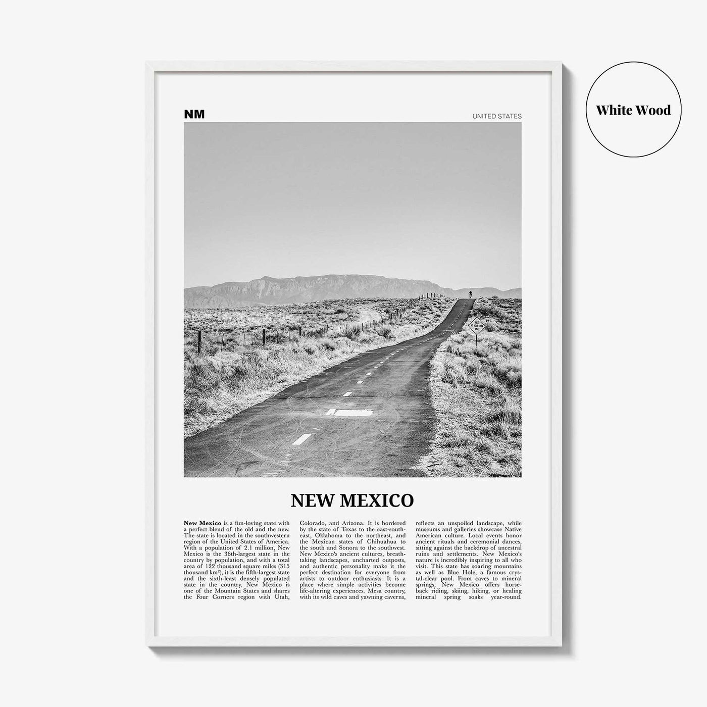 New Mexico Print Black and White No 1, New Mexico Wall Art, New Mexico Poster, New Mexico Photo, USA, United States, North America