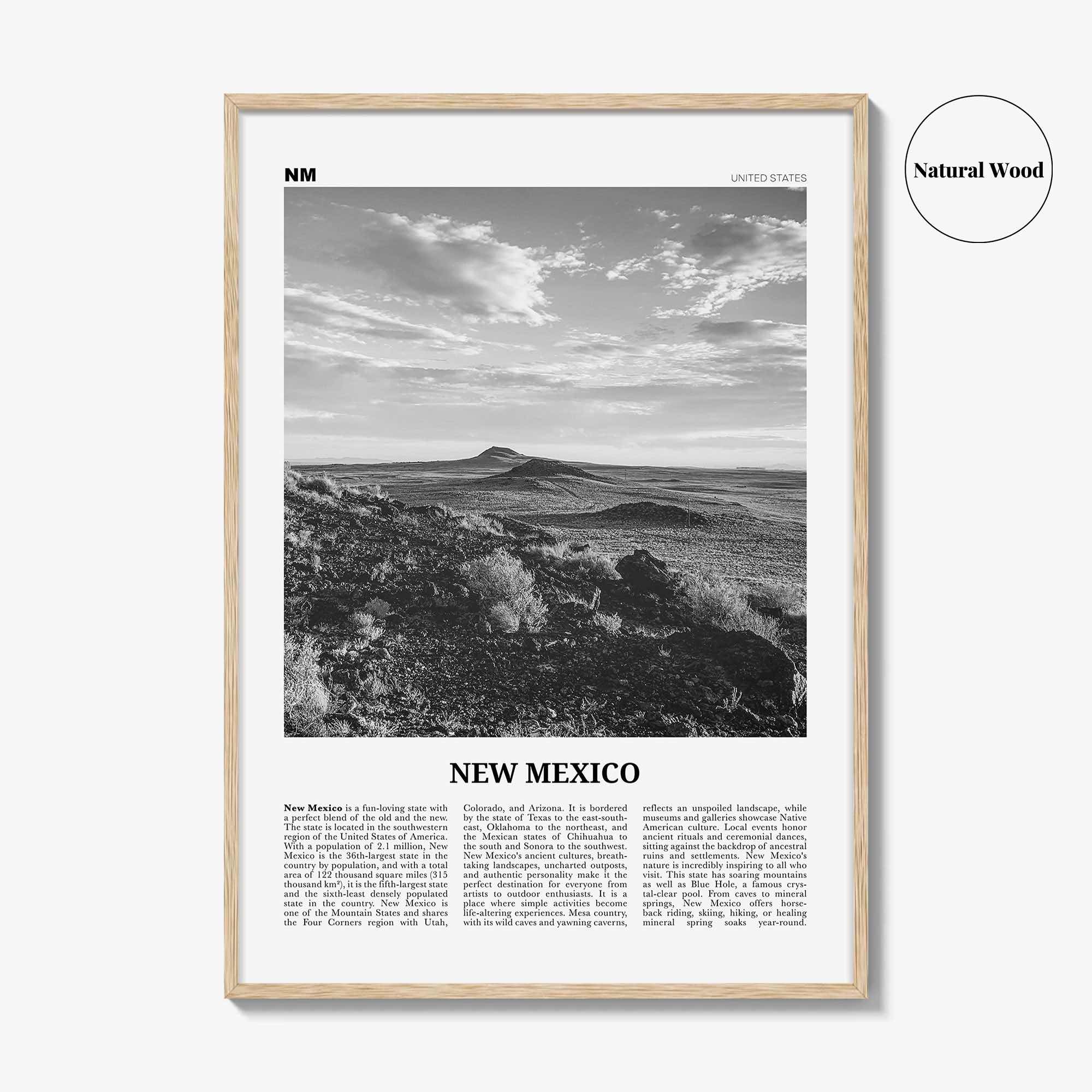 New Mexico Print Black and White No 2, New Mexico Wall Art, New Mexico Poster, New Mexico Photo, New Mexico Wall Décor, New Mexico Map