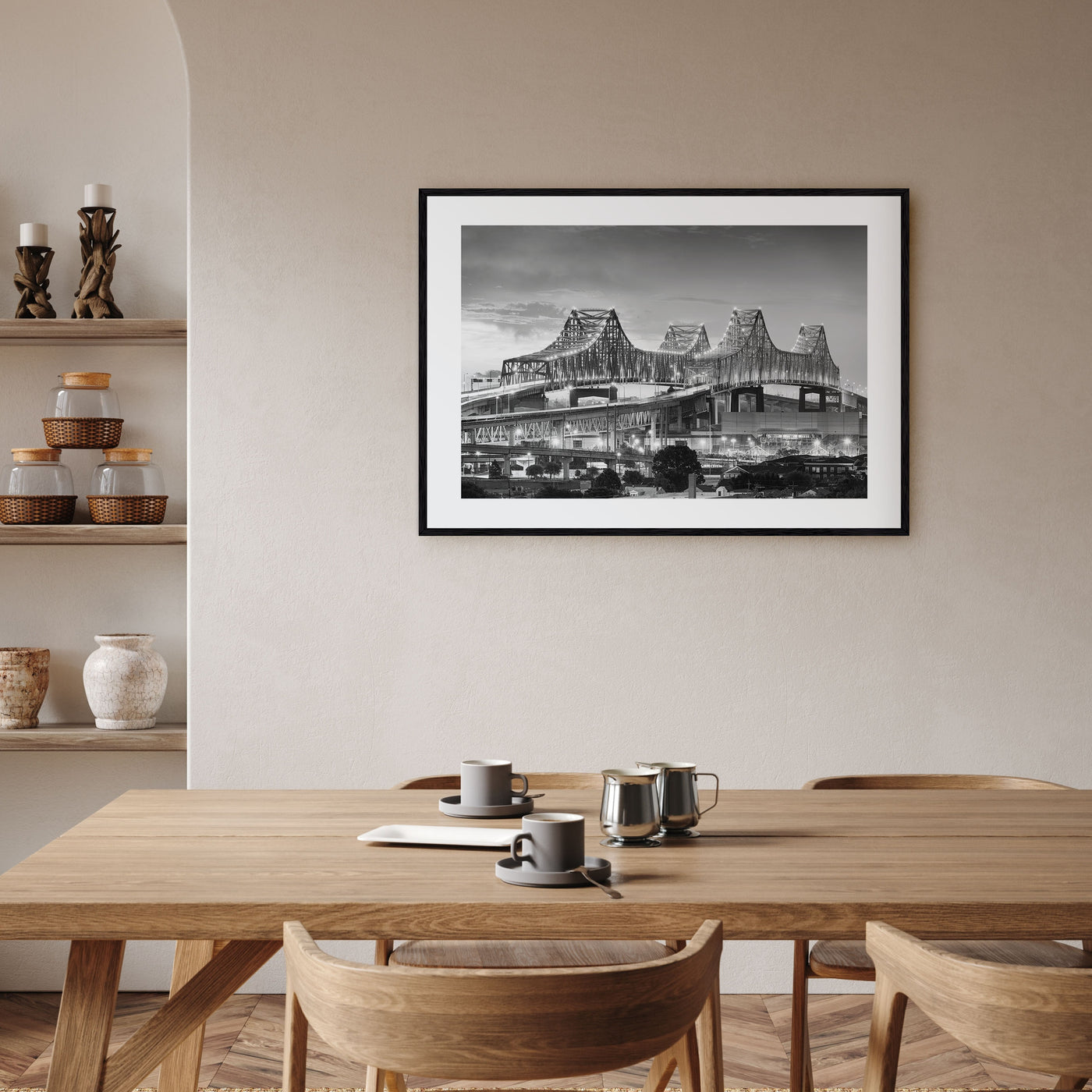 New Orleans Landscape B&W Poster
