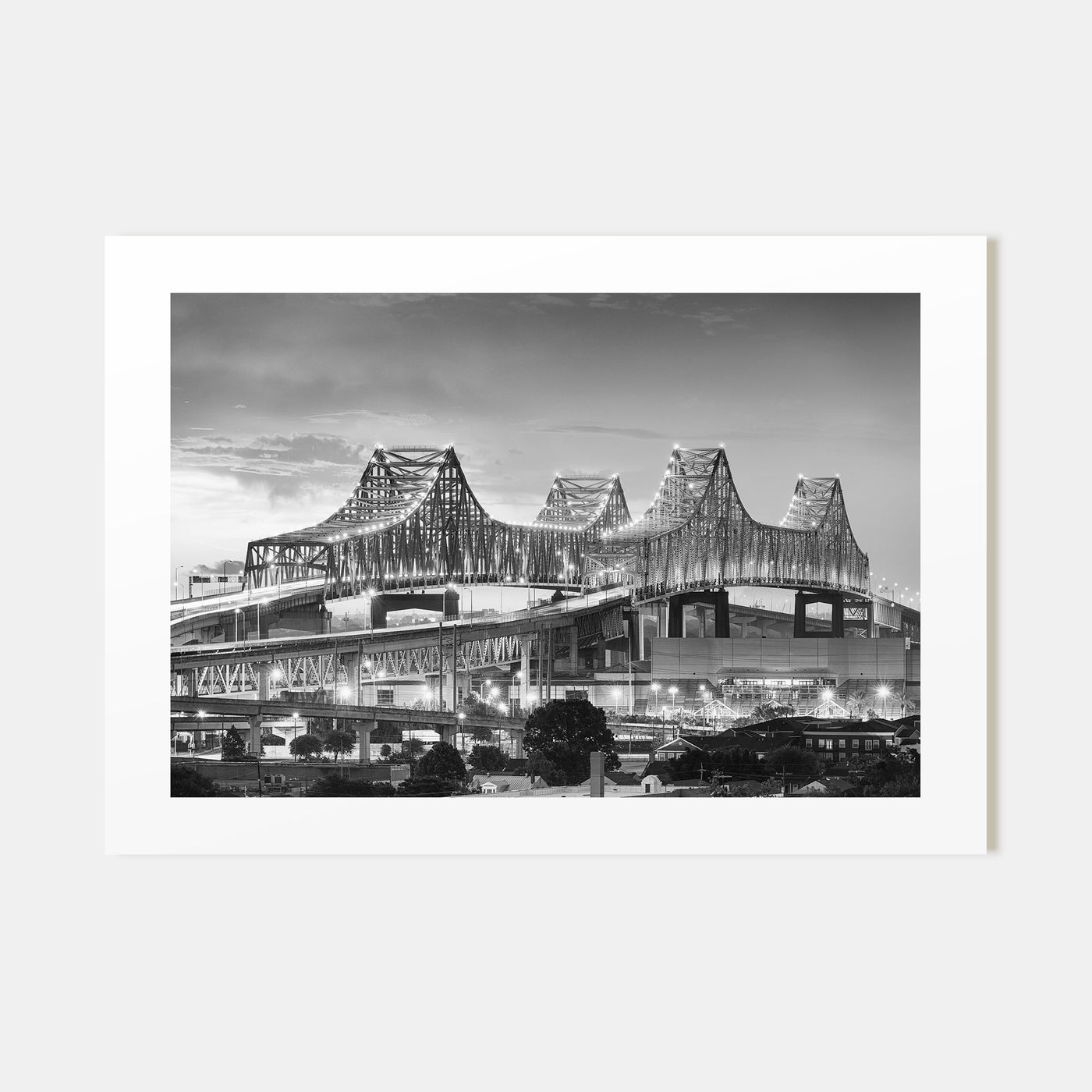 New Orleans Landscape B&W Poster