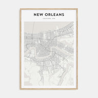New Orleans Map Portrait Poster