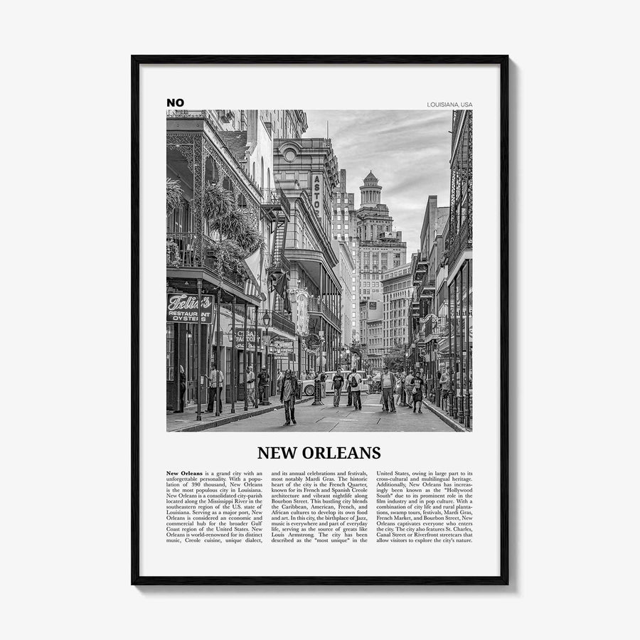 New Orleans Print Black and White No 2, New Orleans Wall Art, New Orleans Poster, New Orleans Photo, Louisiana Print, La Nouvelle-Orléans