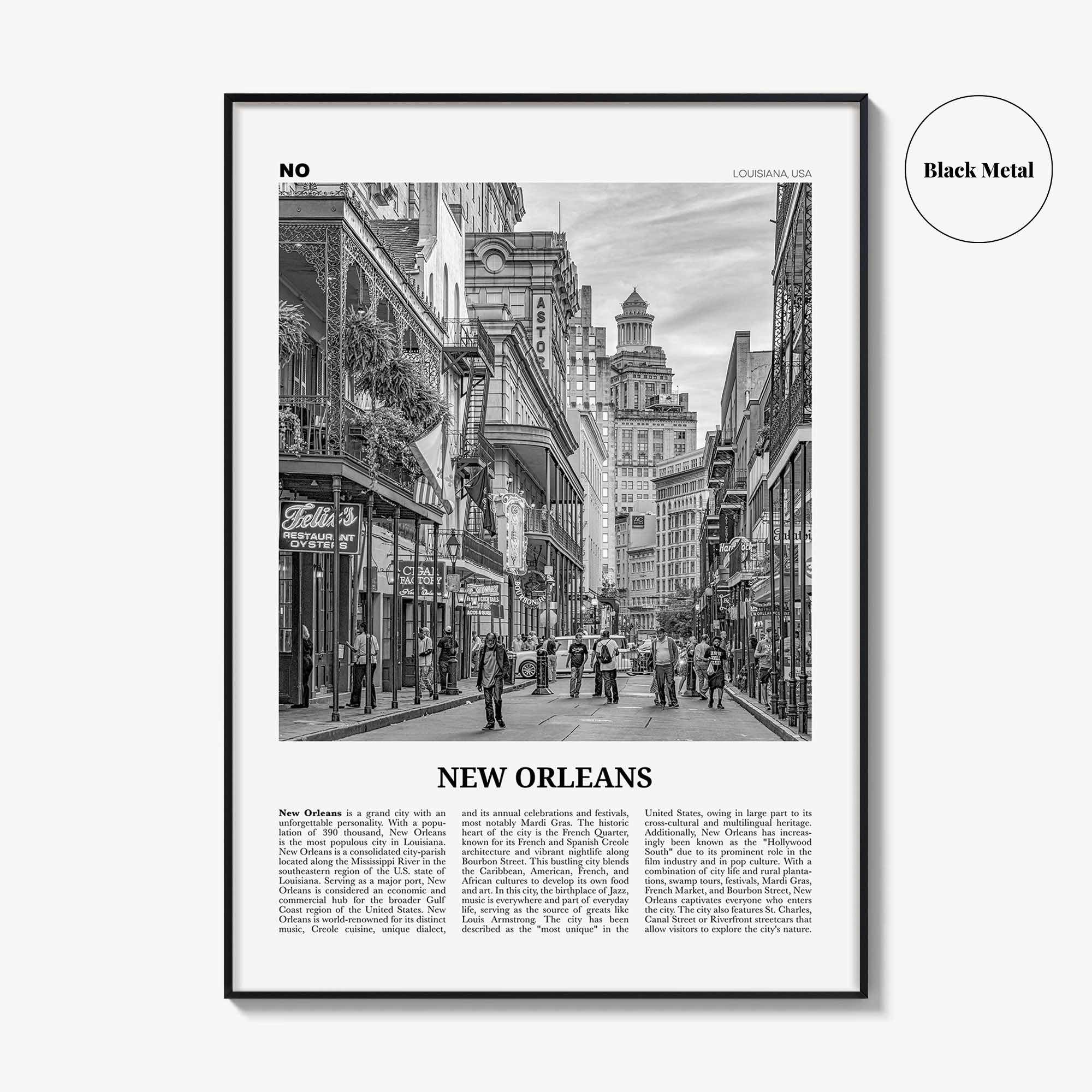New Orleans Print Black and White No 2, New Orleans Wall Art, New Orleans Poster, New Orleans Photo, Louisiana Print, La Nouvelle-Orléans