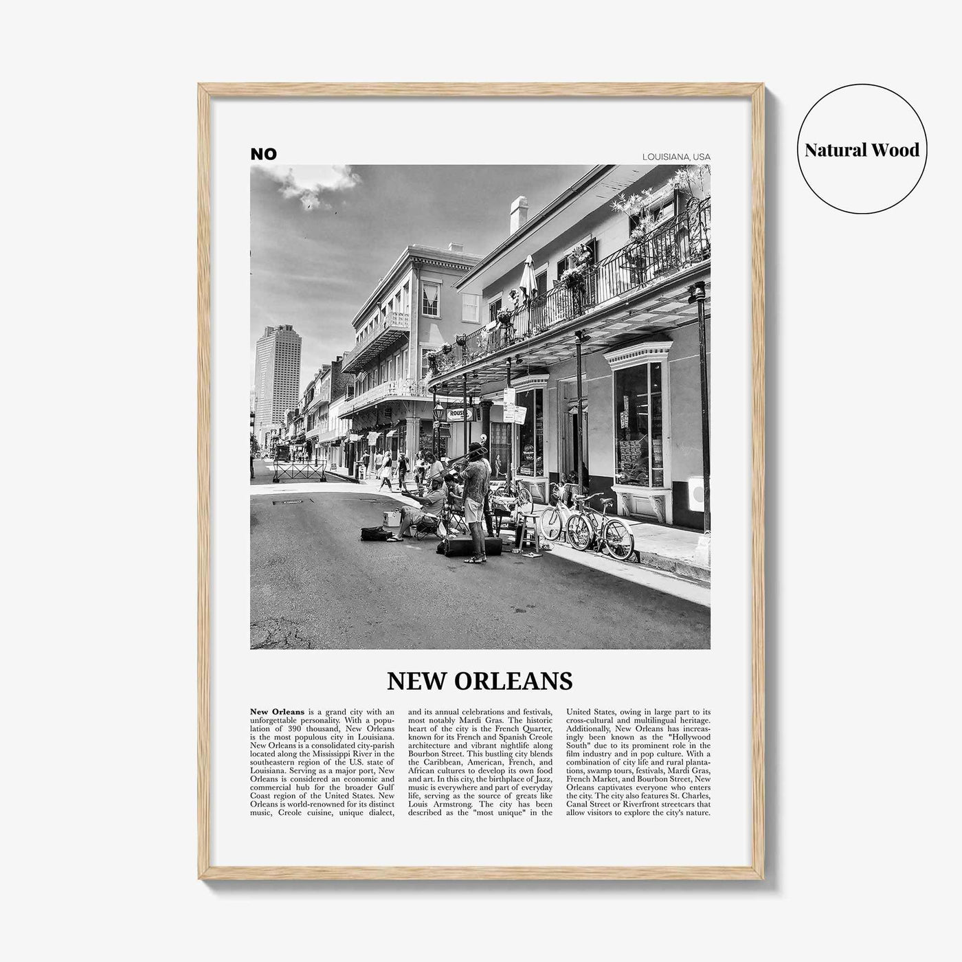 New Orleans Print Black and White No 3, New Orleans Wall Art, New Orleans Poster, New Orleans Photo, Louisiana, USA, United States