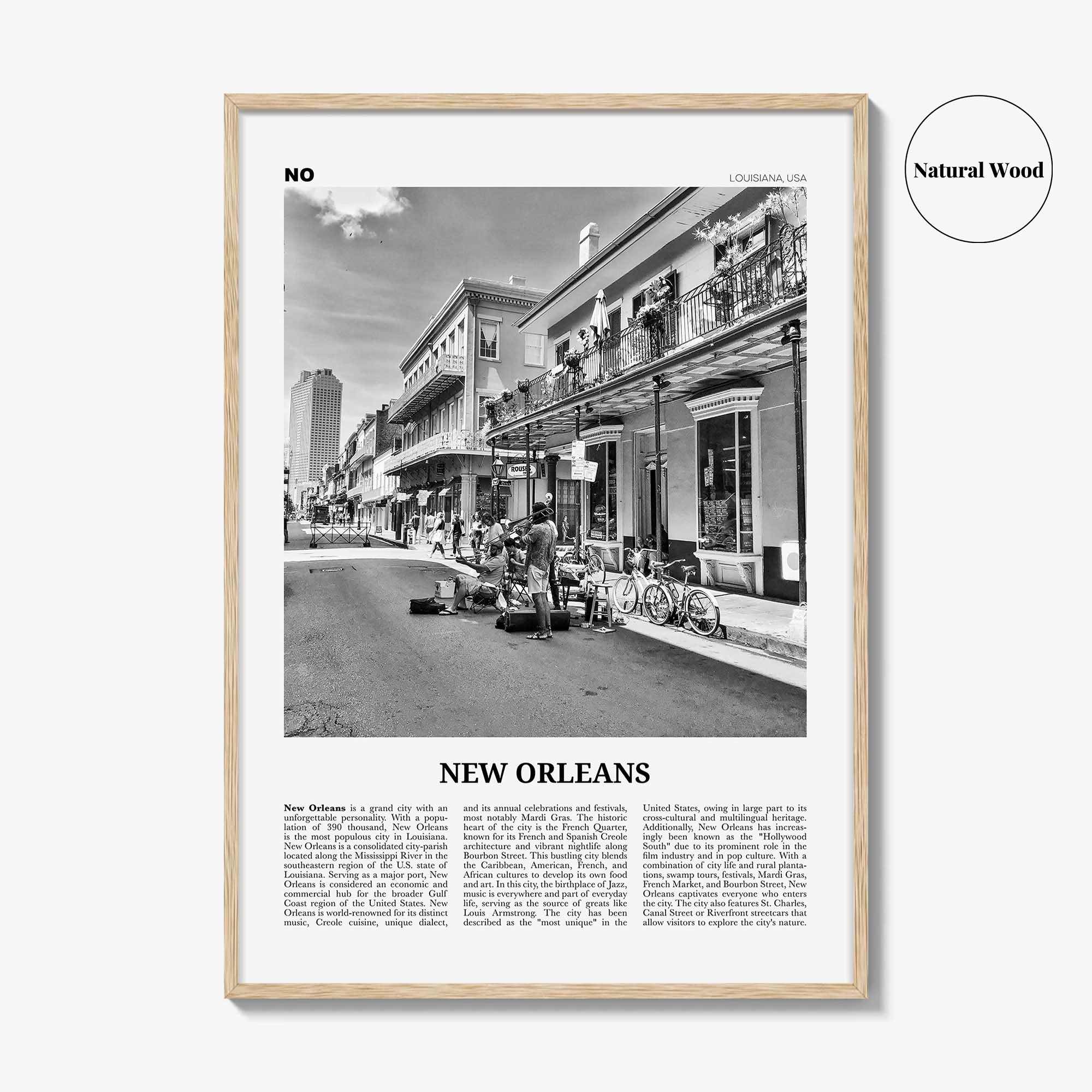 New Orleans Print Black and White No 3, New Orleans Wall Art, New Orleans Poster, New Orleans Photo, Louisiana, USA, United States