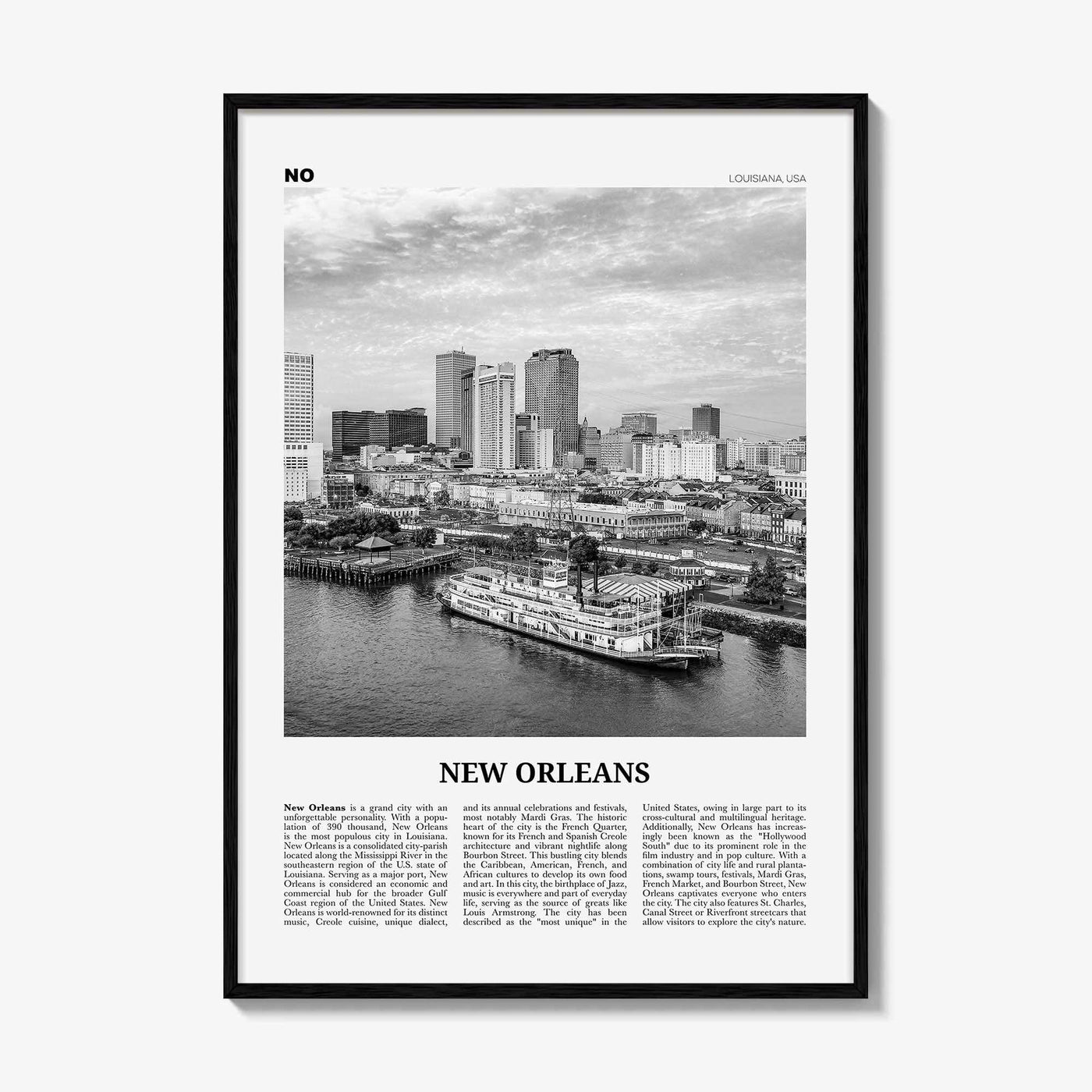 New Orleans Print Black and White No 4, New Orleans Wall Art, New Orleans Poster, New Orleans Photo, Louisiana Print, La Nouvelle-Orléans