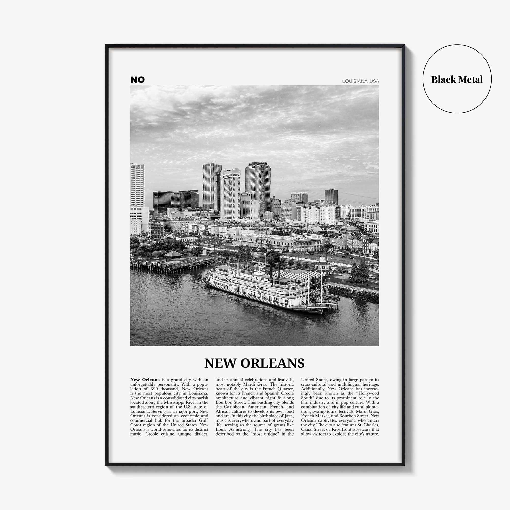 New Orleans Print Black and White No 4, New Orleans Wall Art, New Orleans Poster, New Orleans Photo, Louisiana Print, La Nouvelle-Orléans