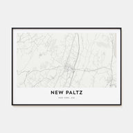 New Paltz Map Landscape Poster
