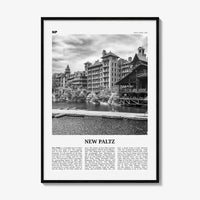 New Paltz Print Black and White, New Paltz Wall Art, New Paltz Poster, New Paltz Photo, New Paltz Wall Décor, New Paltz Map, New York, USA