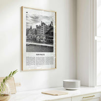 New Paltz Print Black and White, New Paltz Wall Art, New Paltz Poster, New Paltz Photo, New Paltz Wall Décor, New Paltz Map, New York, USA