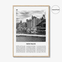 New Paltz Print Black and White, New Paltz Wall Art, New Paltz Poster, New Paltz Photo, New Paltz Wall Décor, New Paltz Map, New York, USA