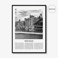 New Paltz Print Black and White, New Paltz Wall Art, New Paltz Poster, New Paltz Photo, New Paltz Wall Décor, New Paltz Map, New York, USA