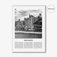 New Paltz Print Black and White, New Paltz Wall Art, New Paltz Poster, New Paltz Photo, New Paltz Wall Décor, New Paltz Map, New York, USA