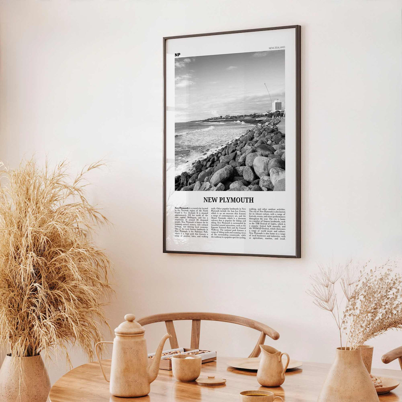 New Plymouth Print Black and White, New Plymouth Wall Art, New Plymouth Poster, New Plymouth Photo, New Plymouth Décor, New Plymouth Map