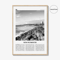 New Plymouth Print Black and White, New Plymouth Wall Art, New Plymouth Poster, New Plymouth Photo, New Plymouth Décor, New Plymouth Map