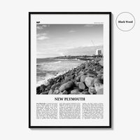 New Plymouth Print Black and White, New Plymouth Wall Art, New Plymouth Poster, New Plymouth Photo, New Plymouth Décor, New Plymouth Map