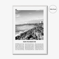 New Plymouth Print Black and White, New Plymouth Wall Art, New Plymouth Poster, New Plymouth Photo, New Plymouth Décor, New Plymouth Map