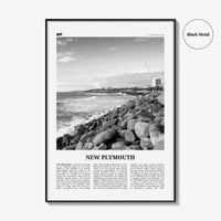 New Plymouth Print Black and White, New Plymouth Wall Art, New Plymouth Poster, New Plymouth Photo, New Plymouth Décor, New Plymouth Map