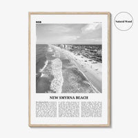 New Smyrna Beach Print Black and White, New Smyrna Beach Wall Art, New Smyrna Beach Poster, New Smyrna Beach Photo, Florida, USA