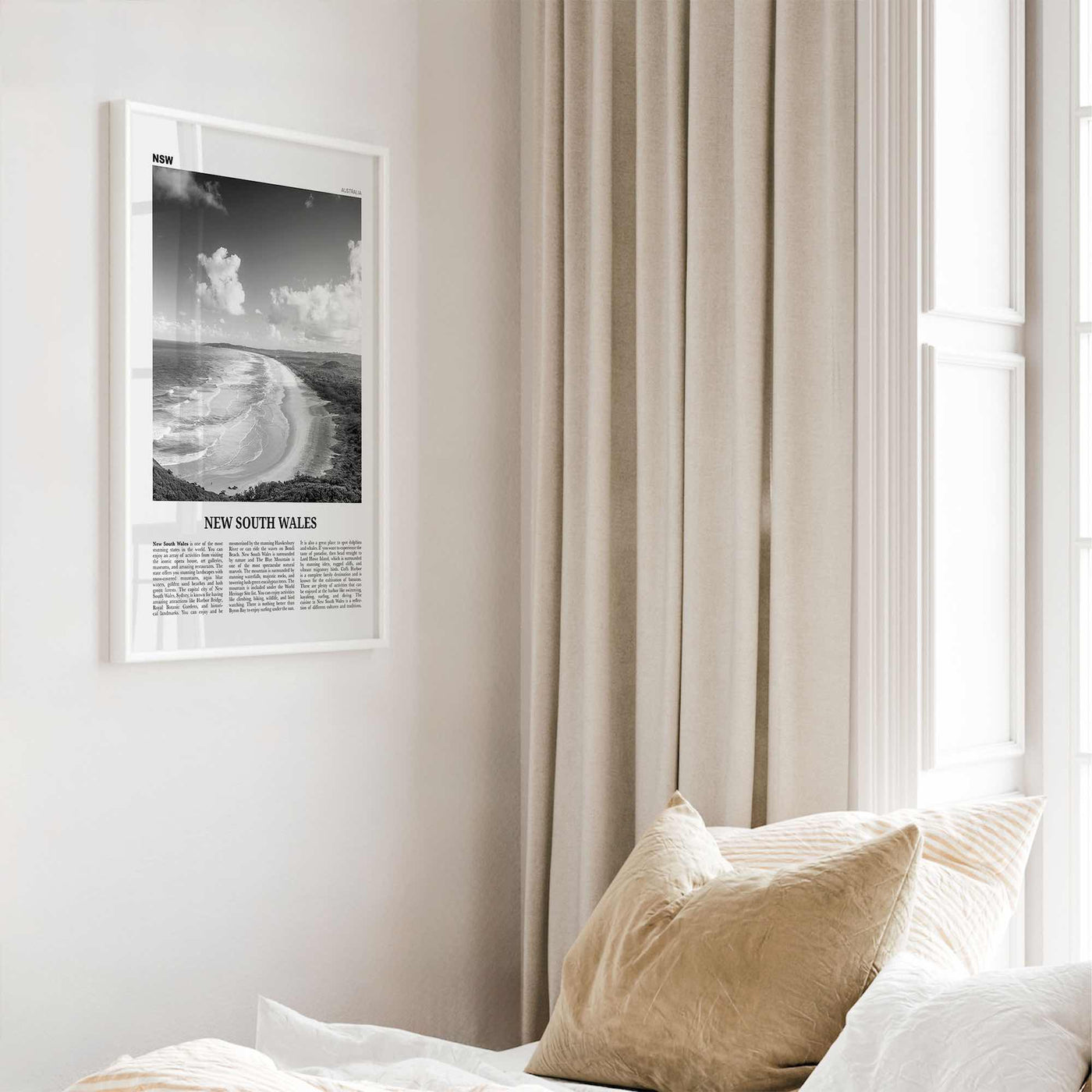 New South Wales Print Black and White, New South Wales Wall Art, New South Wales Poster, New South Wales Photo, Australia