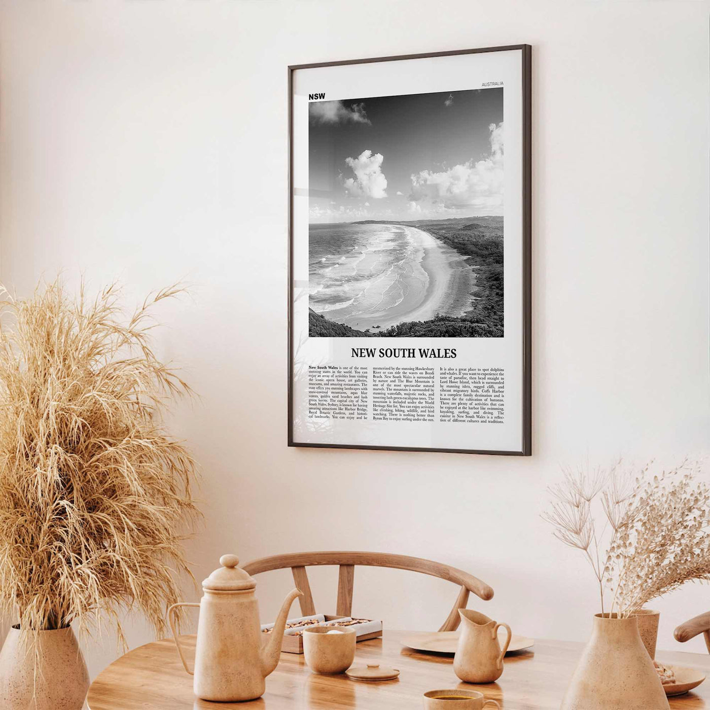 New South Wales Print Black and White, New South Wales Wall Art, New South Wales Poster, New South Wales Photo, Australia