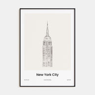 New York City Drawn No 2 Poster