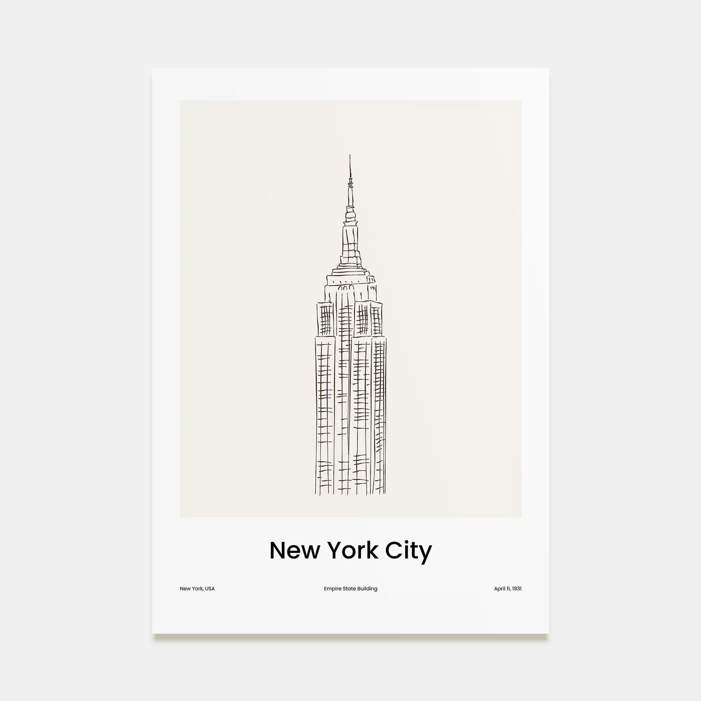 New York City Drawn No 2 Poster