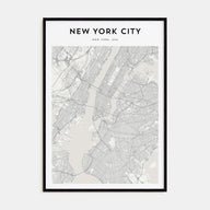 New York City Map Portrait Poster