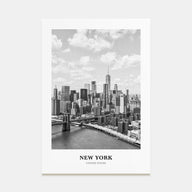 New York (State) Portrait B&W Poster