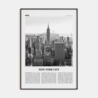New York City Travel B&W No 1 Poster