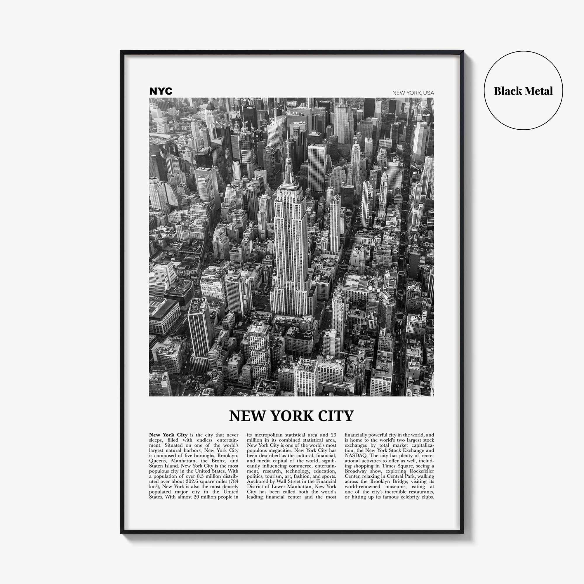 New York City Print Black and White No 2, New York Wall Art, New York Poster, New York Photo, NYC Black and White Poster Print, USA