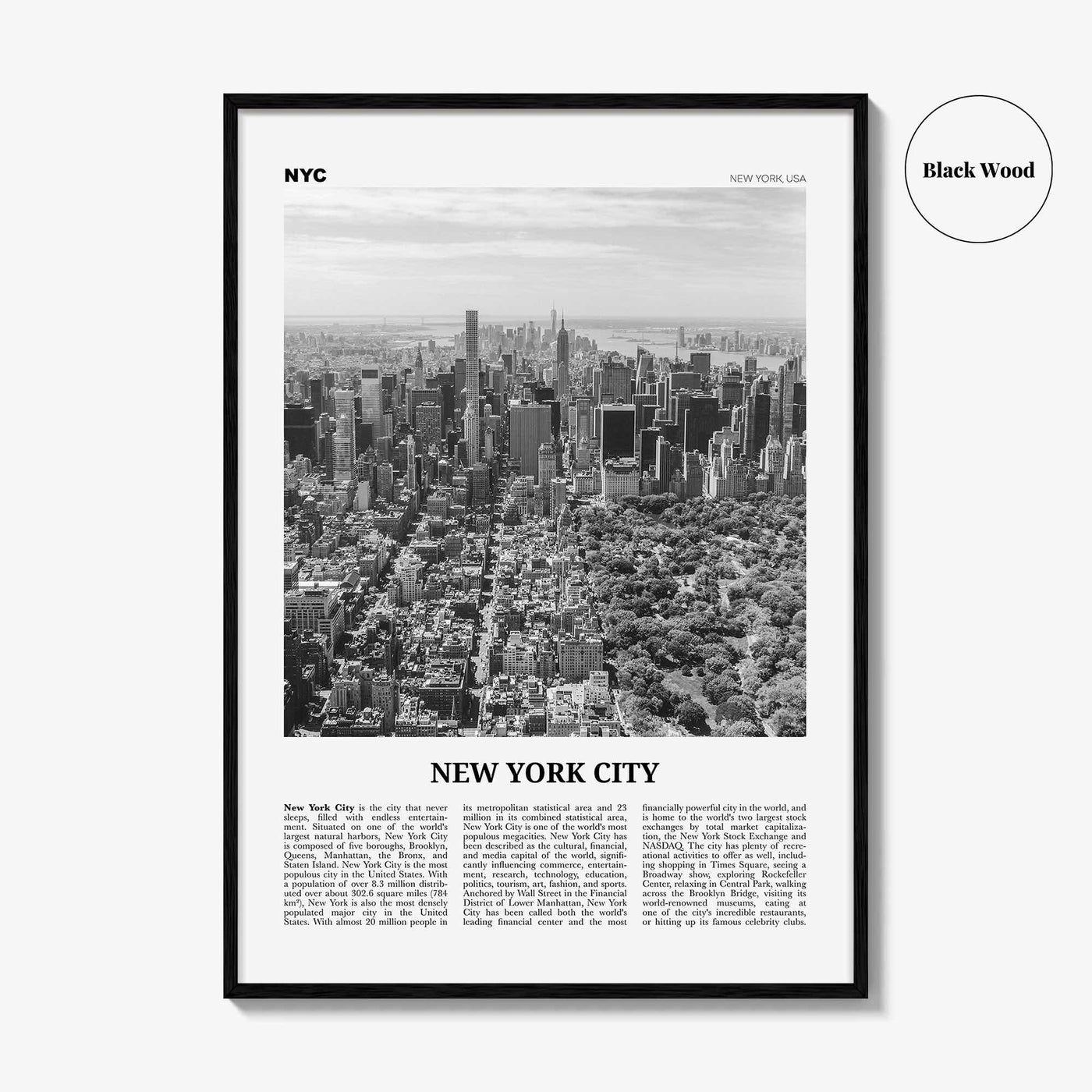 New York City Print Black and White No 3, New York Wall Art, New York Poster, New York Photo, NYC Black and White Poster Print, USA