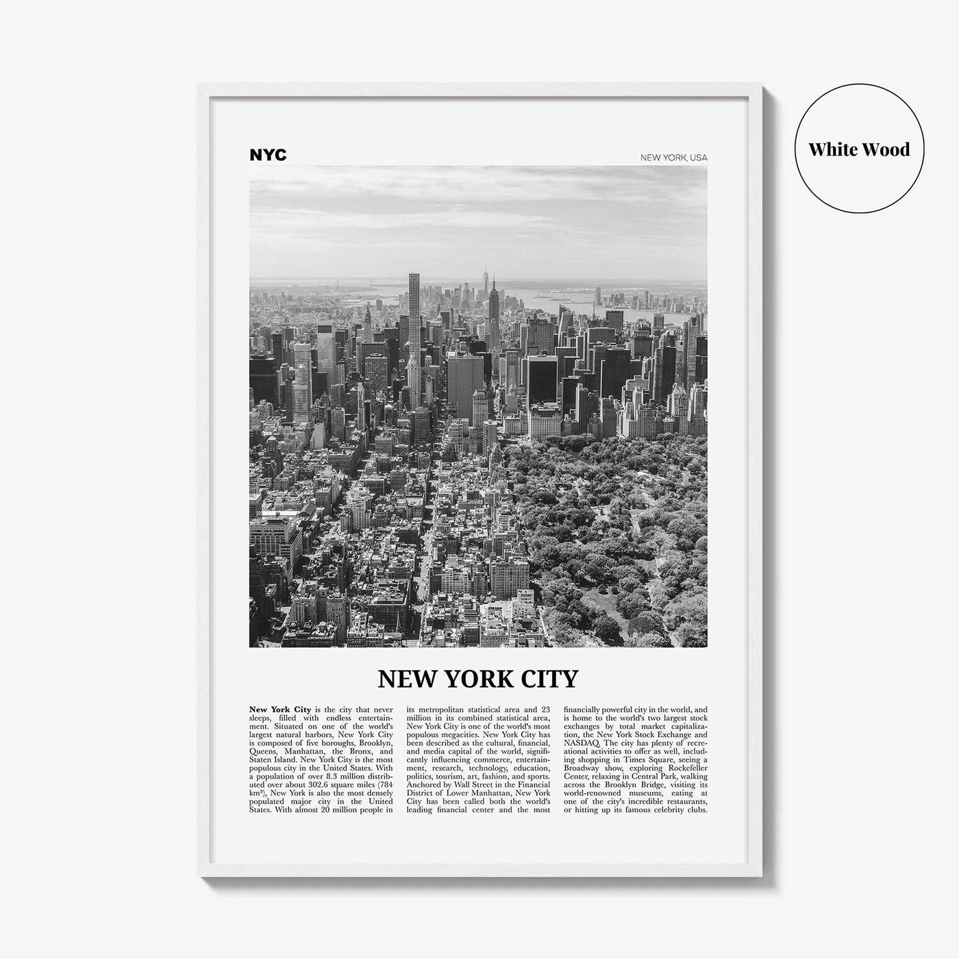 New York City Print Black and White No 3, New York Wall Art, New York Poster, New York Photo, NYC Black and White Poster Print, USA