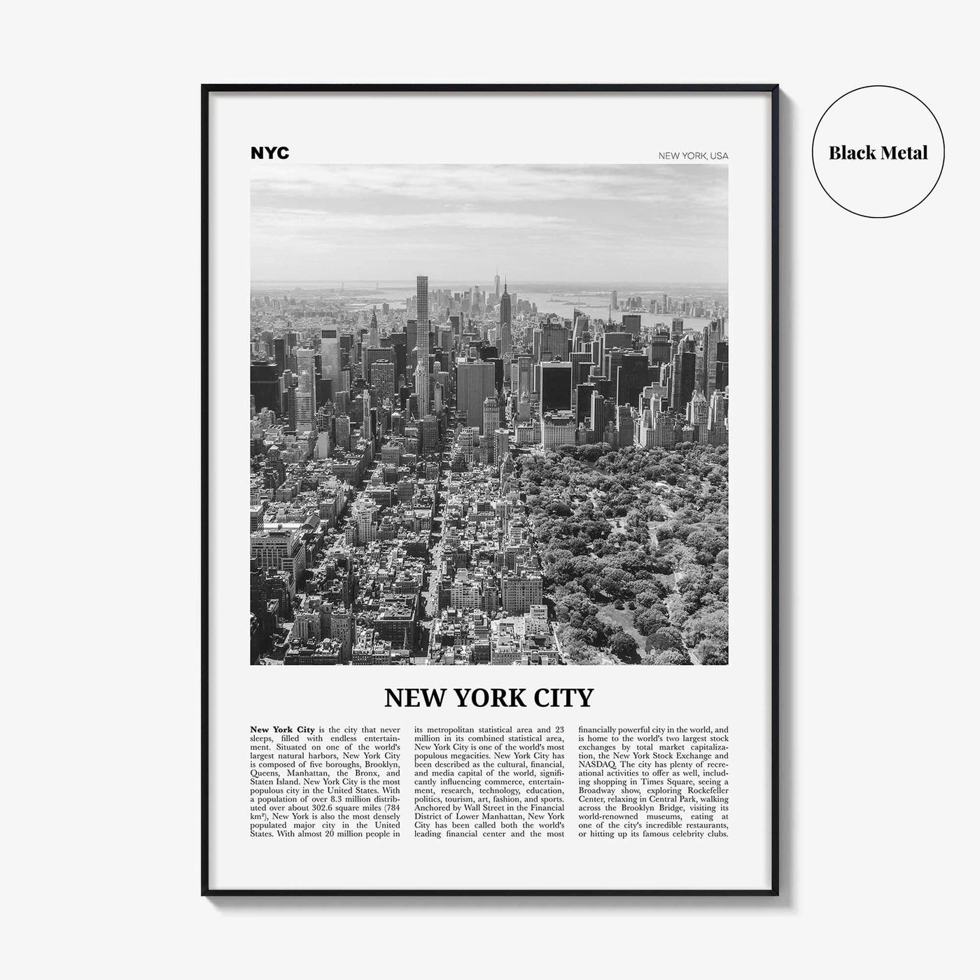 New York City Print Black and White No 3, New York Wall Art, New York Poster, New York Photo, NYC Black and White Poster Print, USA