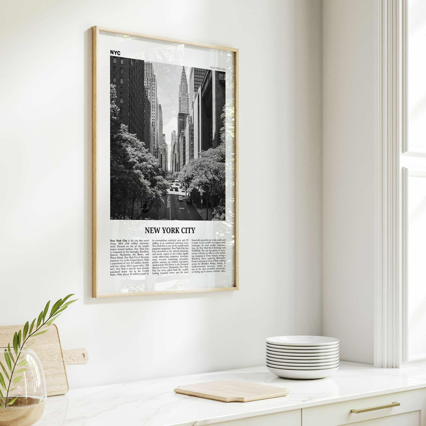 New York City Print Black and White No 4, New York Wall Art, New York Poster, New York Photo, NYC Black and White Poster Print, USA