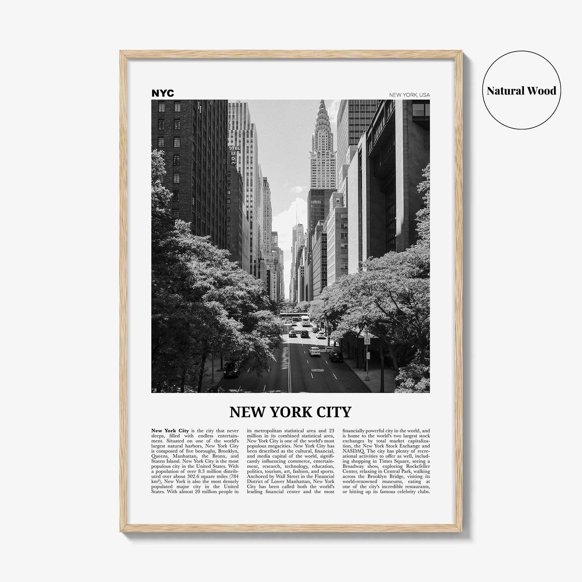 New York City Print Black and White No 4, New York Wall Art, New York Poster, New York Photo, NYC Black and White Poster Print, USA