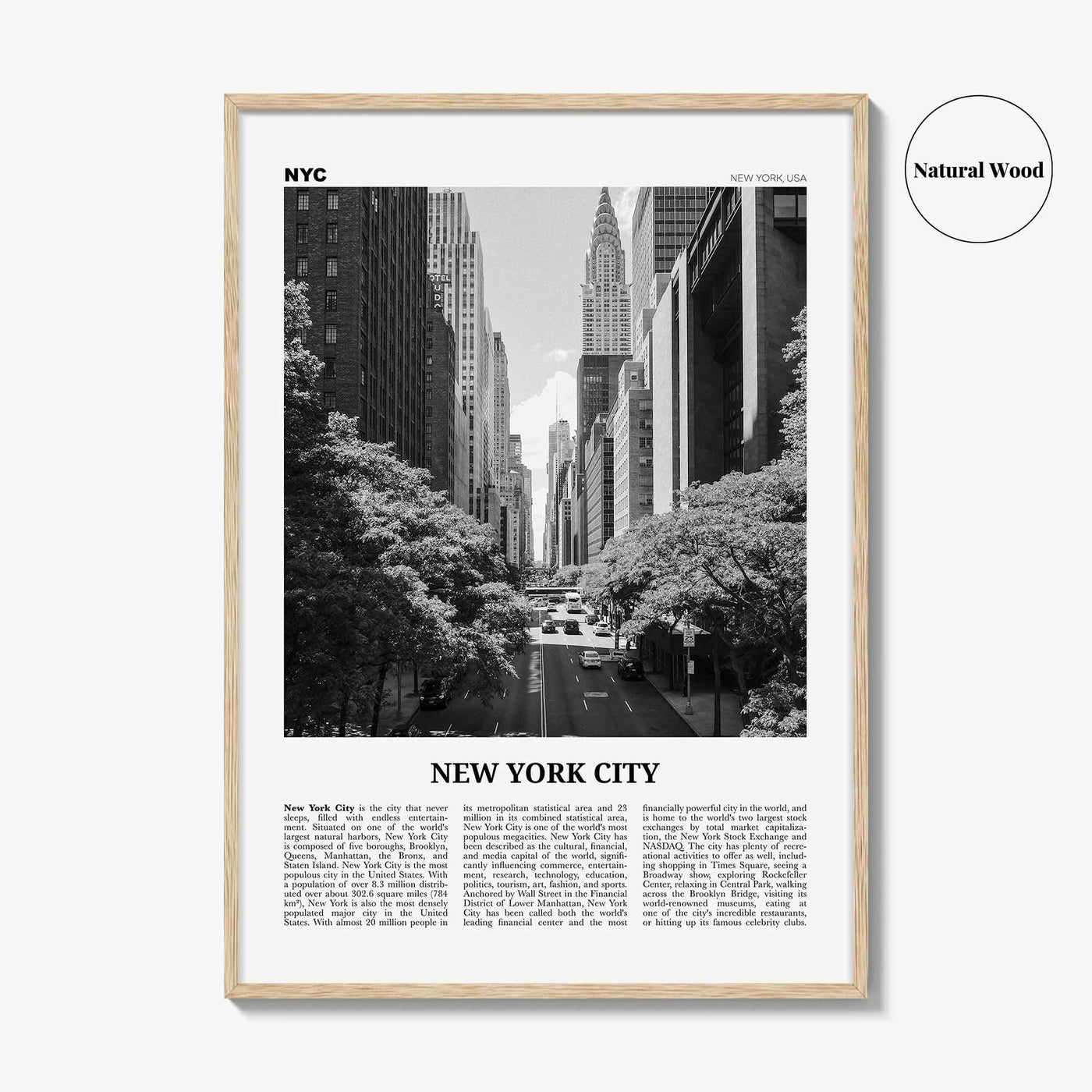 New York City Print Black and White No 4, New York Wall Art, New York Poster, New York Photo, NYC Black and White Poster Print, USA
