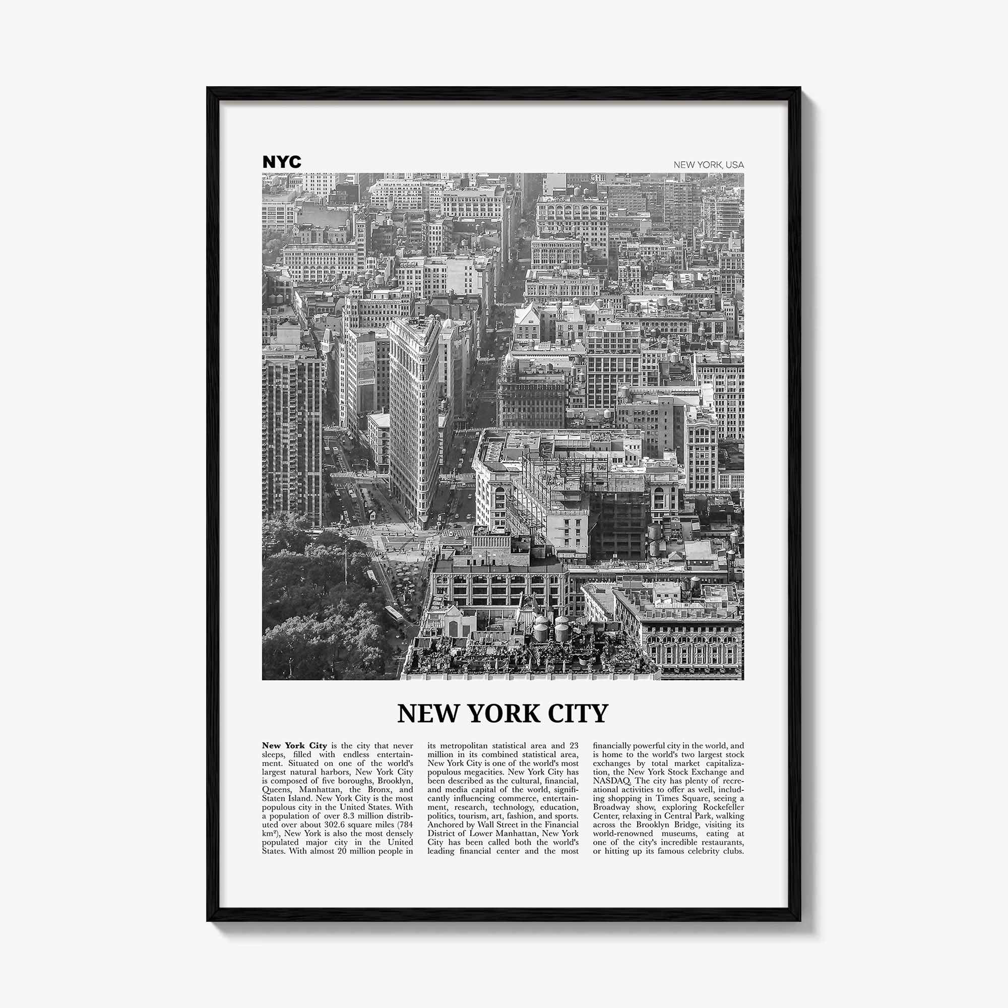 New York City Print Black and White No 6, New York Wall Art, New York Poster, New York Photo, NYC Black and White Poster Print, USA