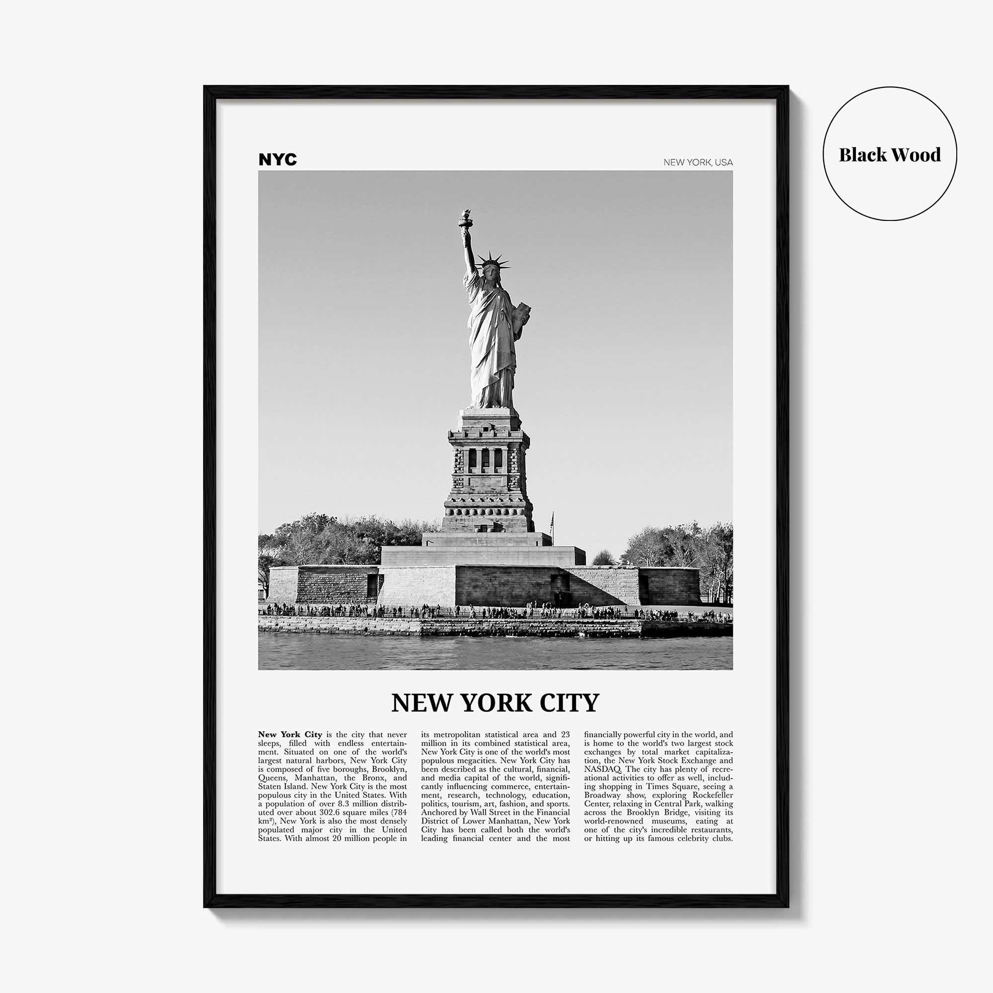 New York City Print Black and White No 8, New York City Wall Art, New York City Poster, New York City Photo, New York City Wall Décor, Map