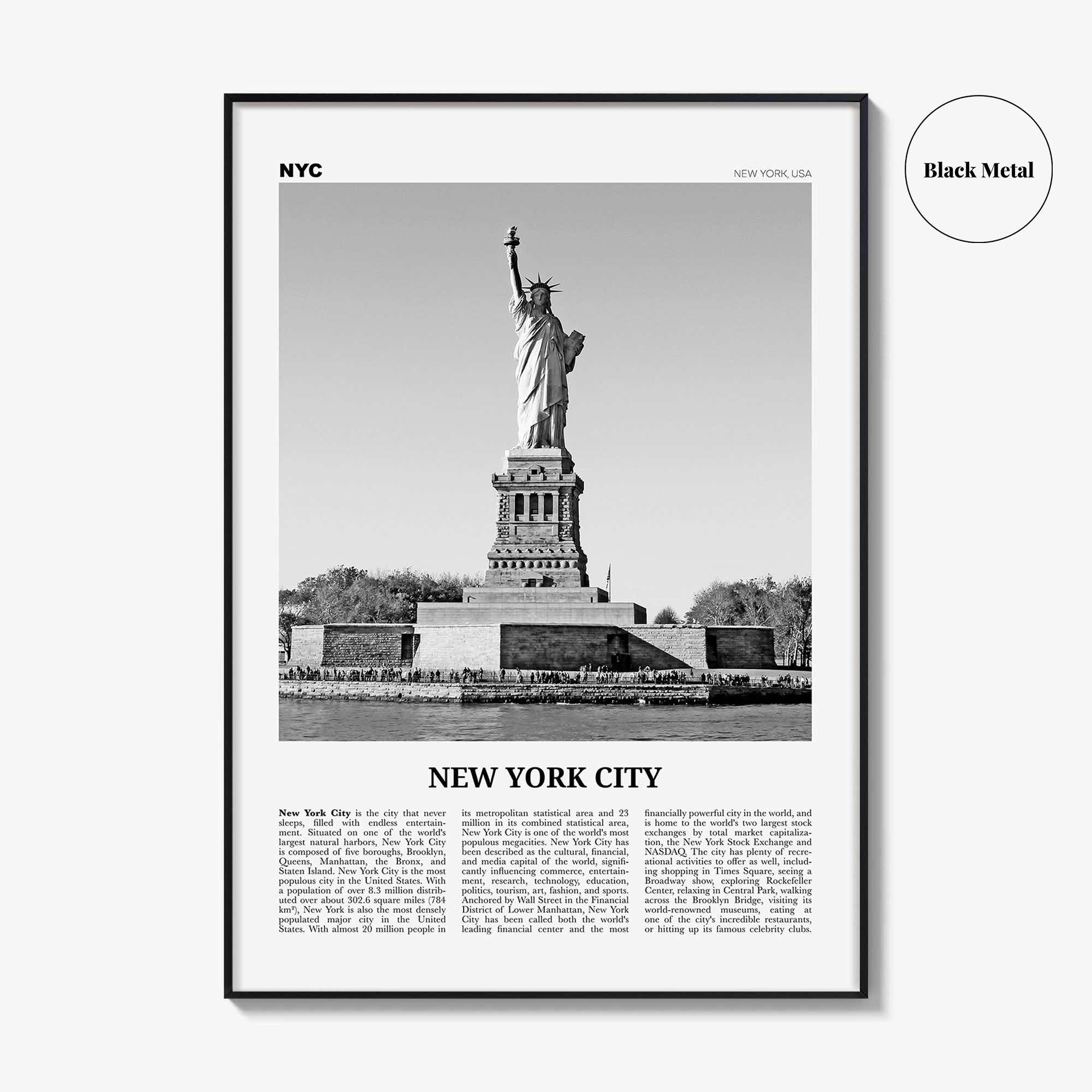 New York City Print Black and White No 8, New York City Wall Art, New York City Poster, New York City Photo, New York City Wall Décor, Map
