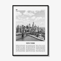 New York State Print Black and White No 1, New York State Wall Art, New York State Poster, New York State Photo, United States, USA State