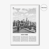 New York State Print Black and White No 1, New York State Wall Art, New York State Poster, New York State Photo, United States, USA State