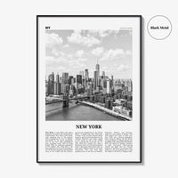 New York State Print Black and White No 1, New York State Wall Art, New York State Poster, New York State Photo, United States, USA State
