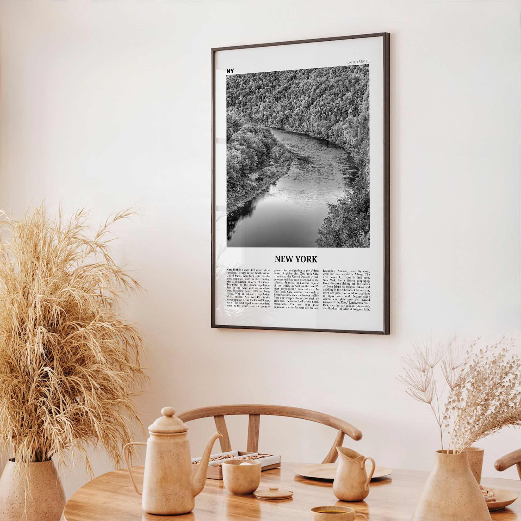 New York State Print Black and White No 2, New York Wall Art, New York Poster, New York Photo, New York Wall Décor, New York Map