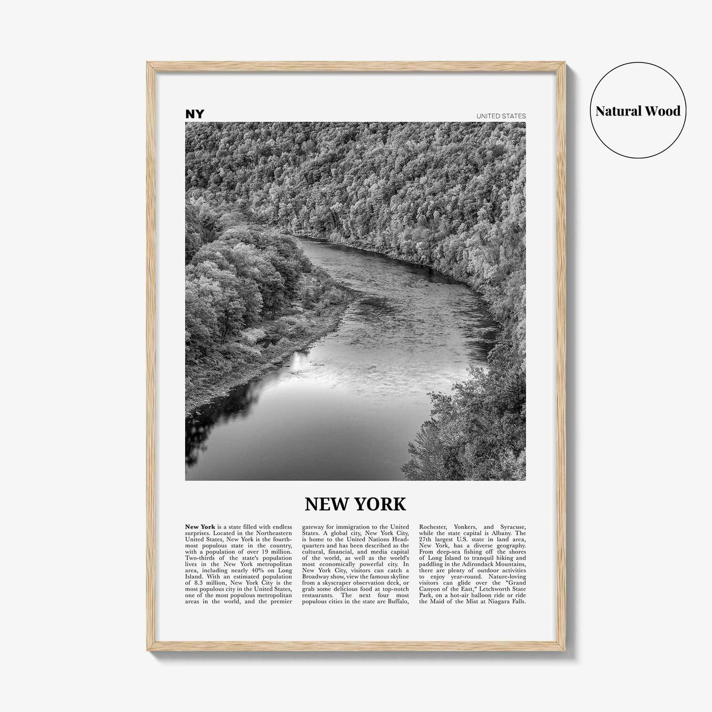 New York State Print Black and White No 2, New York Wall Art, New York Poster, New York Photo, New York Wall Décor, New York Map