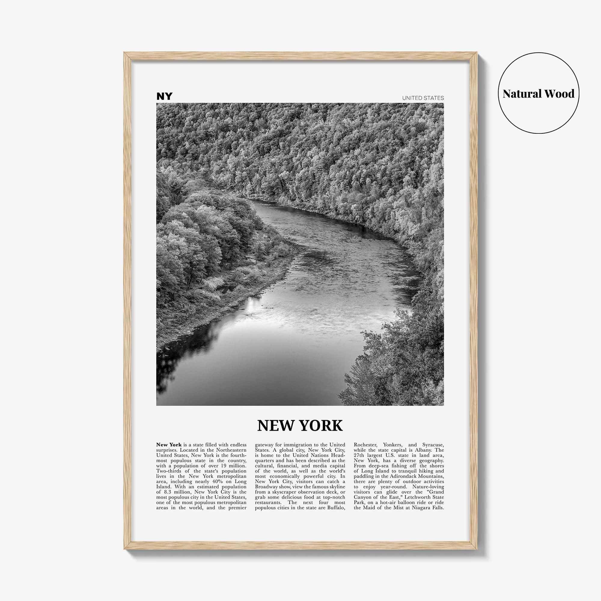 New York State Print Black and White No 2, New York Wall Art, New York Poster, New York Photo, New York Wall Décor, New York Map